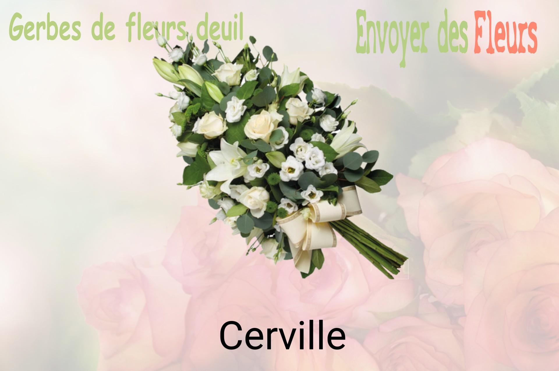 Gerbe de fleurs de deuil livrée à Cerville